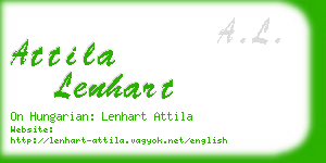 attila lenhart business card